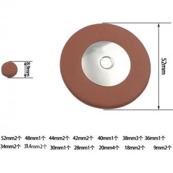 25pcs Alto Saxophone Woodwind Pads 4.8mm Brown Faux Leather