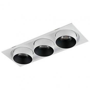 Netlighting Outsider Integrated LED Adjustable Triple Recessed Downlight, White