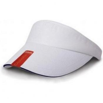 Unisex Herringbone Sun Visor in Pink/White