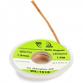 Solder Wick Tin Absorption Wire – 1.5 m, Width 1.5 mm
