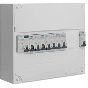 Tableau électrique - SIEMENS - 1 rangée pré-équipé - 1 inter diff + 8 disjoncteurs