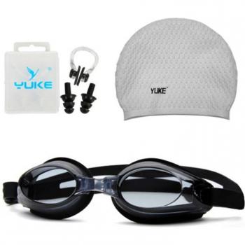Lunettes de natation anti-buée avec casquette intégrée