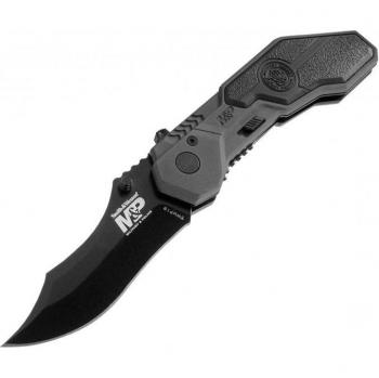 Rothco Smith & Wesson Military Police Magic Assisted Scoop Back DP, Black Blade