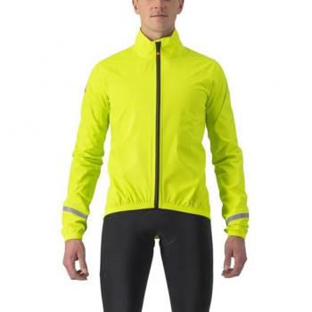 Chaqueta impermeable Castelli Emergency 2 verde lima eléctrico