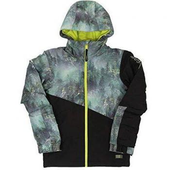 O'NEILL Halite Veste de Ski Garçon, Noir AOP, FR : XXS (Taille Fabricant : 104)