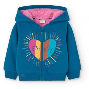 Sudadera de bebé niña Boboli con capucha y cremallera
