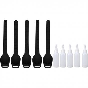 5pc Silicone Hand Sanitizer Watchband with Alcohol Gel Pump 10ml