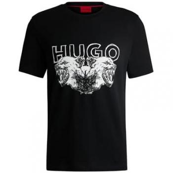 T‑shirt Hugo Durro Nero Regolare Fit