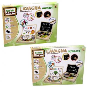 Tiendas Trade Shop: Estuche de Pizarra de Madera 2 Lados con Gesso y Marcadores Magnéticos