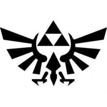 Adhesivo Trifuerza Legend of Zelda - 152mm NEGRO - (IKON SIGN EXCLUSIVE) Carro, Camión, Cuaderno, Calcomanía de Vinilo