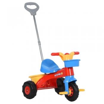 KidCycle Lesath Parent‑Handle Trike – Rainbow Edition