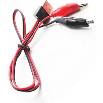 Alligator Clips USB Netzteil Adapter 60cm