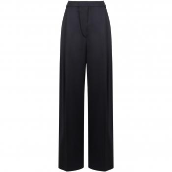 Victoria Beckham Women's High-Waist Wide-Leg Trousers - Blue - Size 10