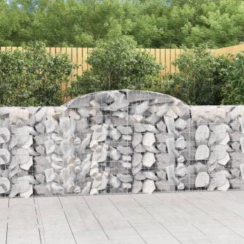 Galvanized Iron Arched Gabion Baskets, Pack of 12, Size: 300x30x100/120 cm, vidaXL