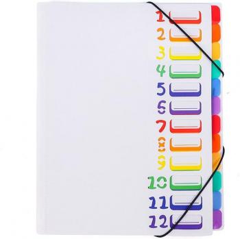 Cartella File A4 24 Tasche Bianco