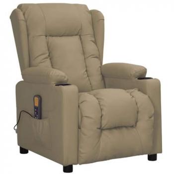 VidaXL Komfort Massagesessel Cappuccino-Braun