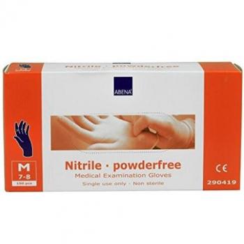 Abena Nitrile Blue Gloves Size M 150 Pack