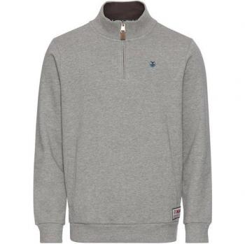 Dunkelgraues Melange Sweatshirt für Herren