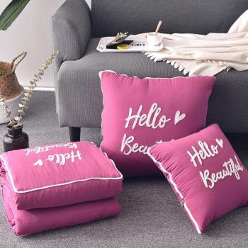 Cotton Letter Embroidery Cushion for Sofa and Air Conditioner