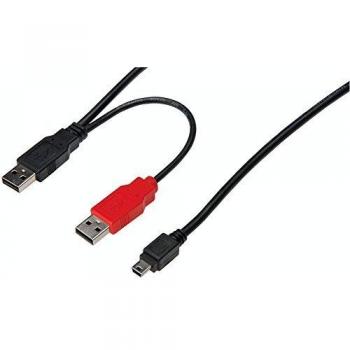 Cable USB A a Mini USB B Macho - Níquel - Negro - USB 2.0