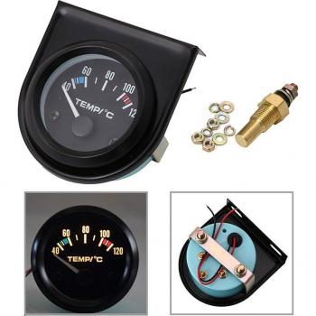 52mm Black Car Auto Digital LED Water Temperature Gauge Kit (40-120°C)