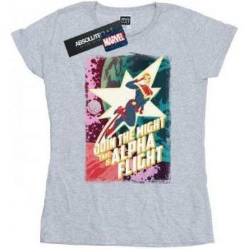 Marvel dames Captain Marvel Alpha Flight katoenen T-shirt