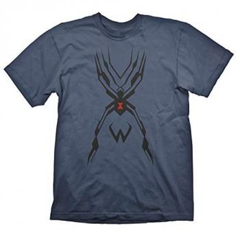 Widowmaker Tattoo T-Shirt from Overwatch Grey S 100% Cotton Jersey