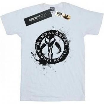 Star Wars Dames The Mandalorian Bounty Hunter Splatter Skull T-shirt S wit