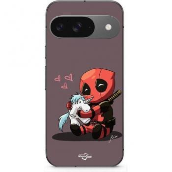 Protector Flexible Pixel 9 Bebé Deadpool Unicornio Negro