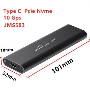 Boîtier SSD Blueendless en aluminium M.2 NVMe Type C 3.1