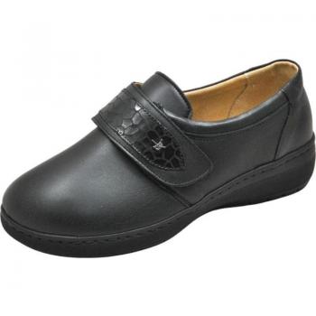 Zapato Comfort Lumel Negra Velcro