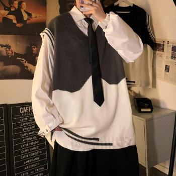 Sleeveless V-Neck Sweater Vest for Men - Trendy Korean Style