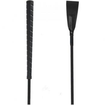 Bicz jeździecki HySCHOOL z gumową rączką czarny 65 cm