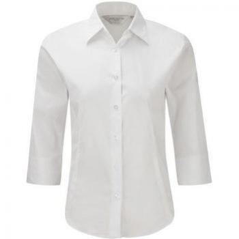 Russell Athletic Bluse mit 3/4-Ärmeln Damen Weiß M