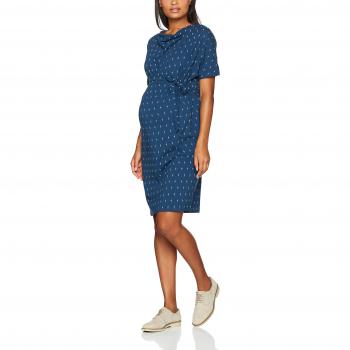 MAMALICIOUS Mllois S/S Jersey Dress a, Vestido para Mujer, Azul