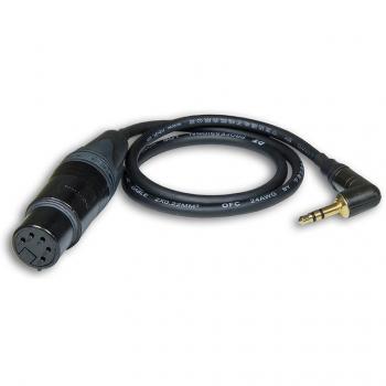 BT-MINI XLR5F to Right-Angle 3.5mm TRS Adapter Cable