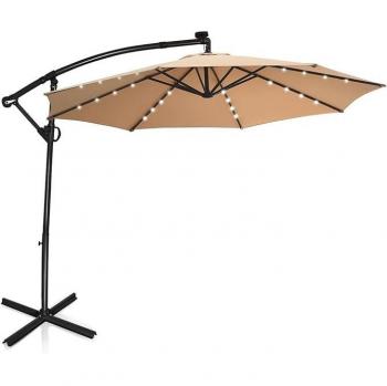 Ombrellone da Giardino Girevole con 32 LED