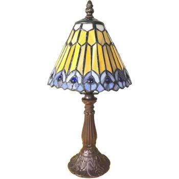 Brown table lamp, Tiffany-style 5LL-6110