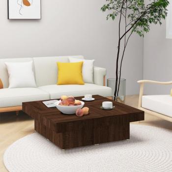 Coffee Table 90x90x28 cm Brown Oak Engineered Wood vidaXL
