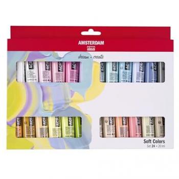 Amsterdam Soft Colors Acrylverf Set – 24×20 ml