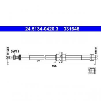 ATE Bremsschlauch 24.5134-0420.3