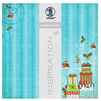 Ursus Scrapbook Papier Premium Glitter 30,5x30,5cm VE=5 Blatt Motiv 150