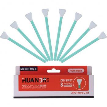 8pcs 2-in-1 Dry & Wet CCD Sensor Cleaner Swabs for APS Frame DSLR Filters and Lenses