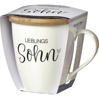 Ritzenhoff & Breker Kaffeebecher LIEBLINGSSOHN, 560 ml aus Porzellan, spülmaschinengeeignet, konische Form, - 1 Stück (416626)