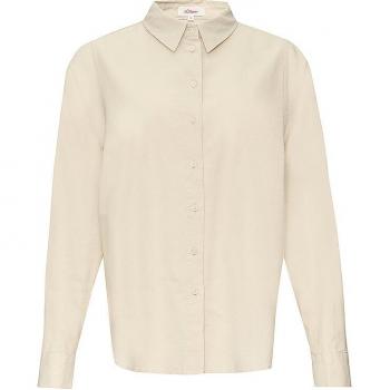 S.Oliver RED LABEL Cord Bluse mit langem Arm, Größe 44 - women - Beige - 44