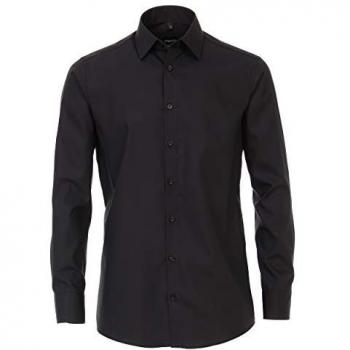 Venti Herren Schwarz Extra Lang Business Hemd