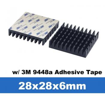Aluminum Fin Heat Sink with Thermal Adhesive Tape for RAM, 10 Pack