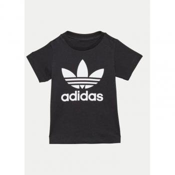 Maglietta Unisex Trefoil Nero Jersey di Cotone