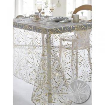 Nappe rectangulaire Organza Festives Stellina Or