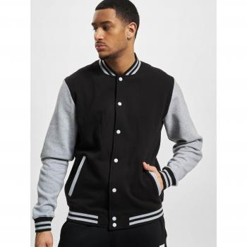 Build Your Brand Giacca College Basic Nera / Grigio 5XL